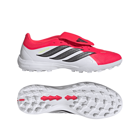 adidas Predator League Fold-Over Tongue TF Turf Men's Soccer Cleats - Red/Black/White