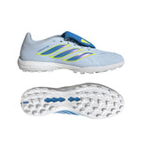 Botines de fútbol adidas Predator League TF Turf de hombre con lengüeta plegable - Cielo/Azul/Amarillo
