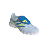 Botines de fútbol adidas Predator League TF Turf de hombre con lengüeta plegable - Cielo/Azul/Amarillo