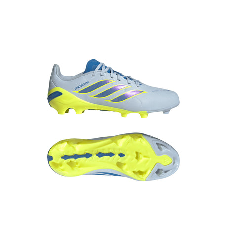 adidas Predator League FG Firm Ground Youth Soccer Cleats -Sky/Blue/Yellow