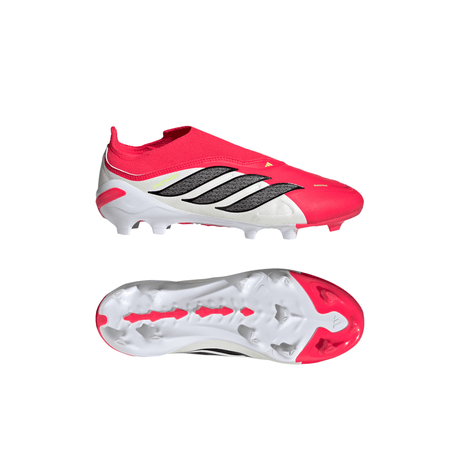 adidas Predator League Laceless FG Firm Ground Youth Soccer Cleats - Red/Black/White