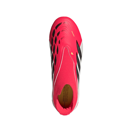 adidas Predator League Laceless FG Firm Ground Youth Soccer Cleats - Red/Black/White