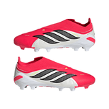 adidas Predator League Laceless FG Firm Ground Youth Soccer Cleats - Red/Black/White