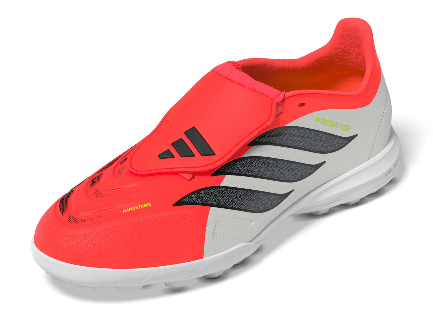 adidas Predator League Fold-Over Tongue TF Turf Youth Soccer Cleats - Red/Black/White