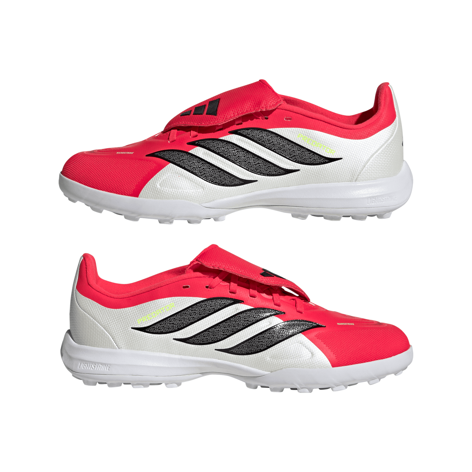 adidas Predator League Fold-Over Tongue TF Turf Youth Soccer Cleats - Red/Black/White