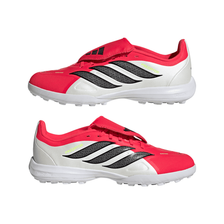adidas Predator League Fold-Over Tongue TF Turf Youth Soccer Cleats - Red/Black/White