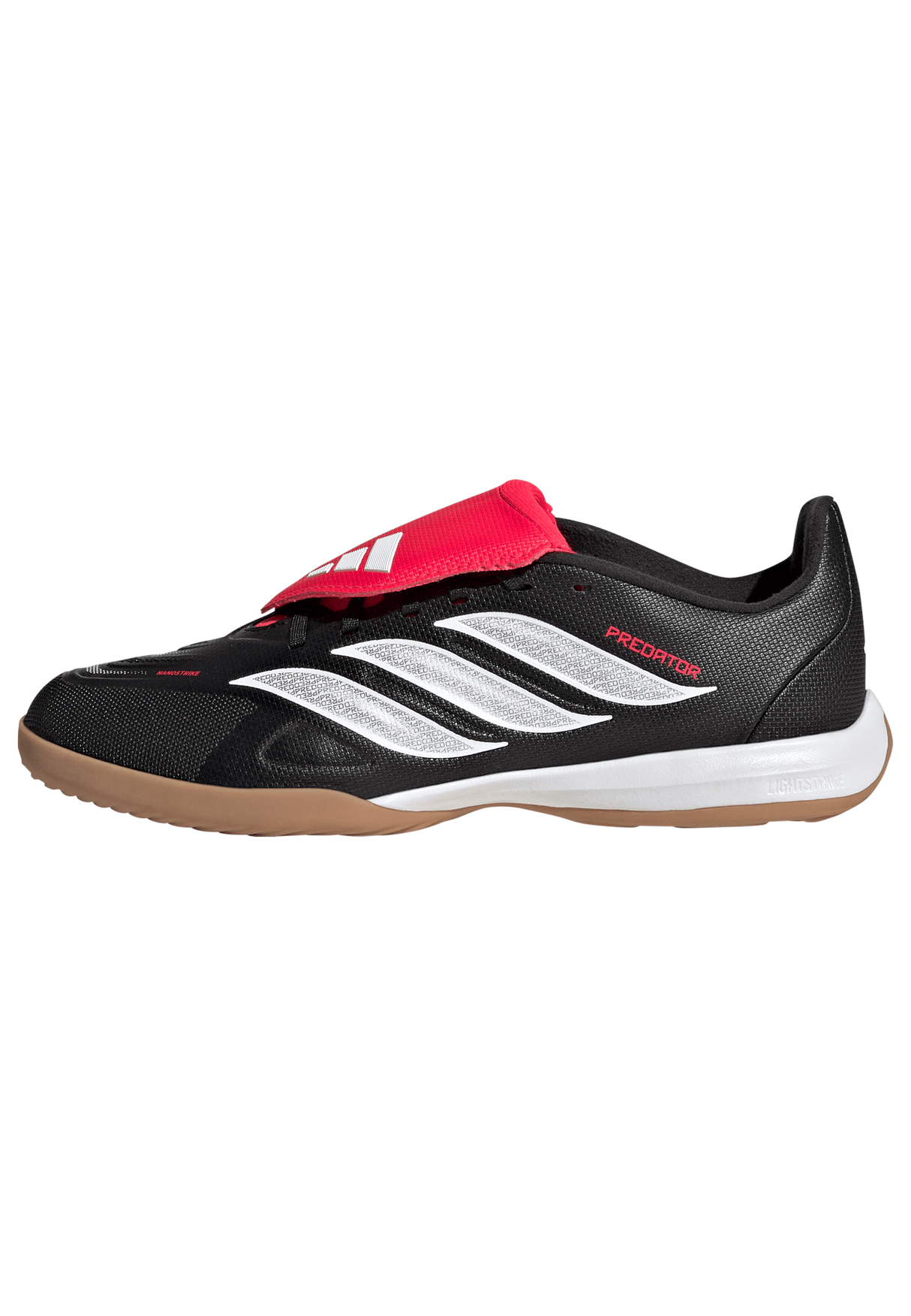 adidas Predator League Fold-Over Tongue IN Indoor Youth Soccer Shoes - Black/White