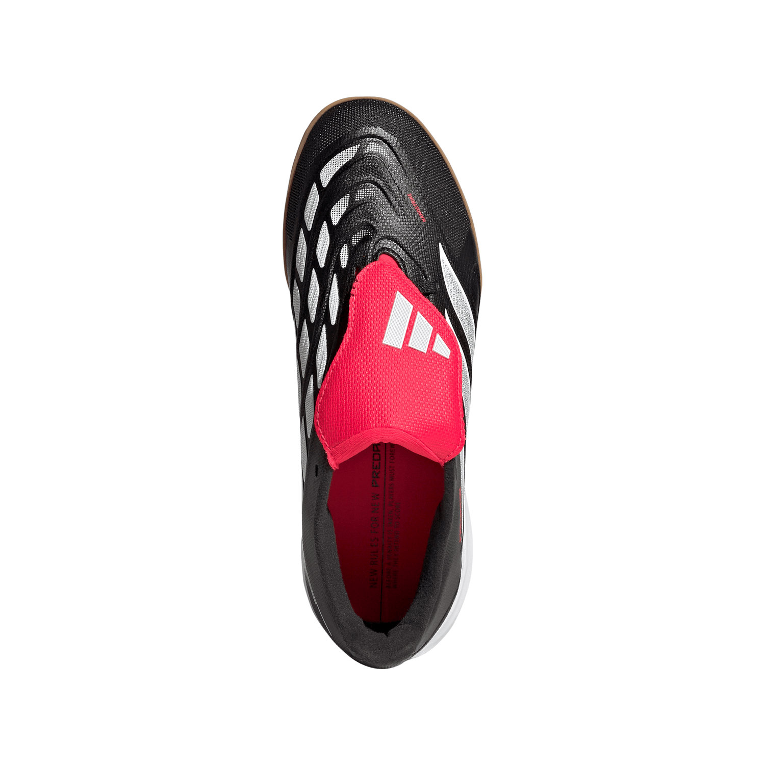adidas Predator League Fold-Over Tongue IN Indoor Youth Soccer Shoes - Black/White