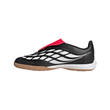 adidas Predator League Fold-Over Tongue IN Indoor Youth Soccer Shoes - Black/White