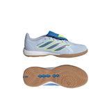 adidas Predator League Fold-Over Tongue IN Indoor Youth Soccer Shoes - Sky/Blue/Yellow
