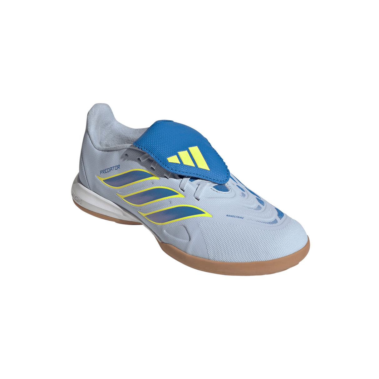 adidas Predator League Fold-Over Tongue IN Indoor Youth Soccer Shoes - Sky/Blue/Yellow