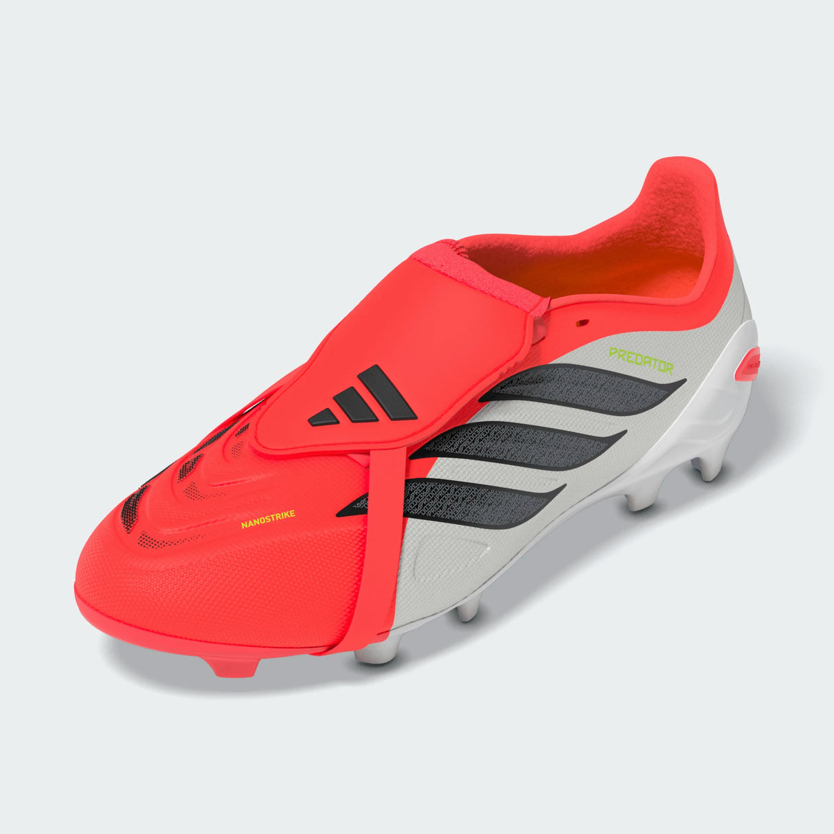 adidas Predator League Fold-Over Tongue FG Firm Ground Youth Soccer Cleats - Lucid Red/Black