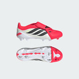adidas Predator League Fold-Over Tongue FG Firm Ground Youth Soccer Cleats - Lucid Red/Black