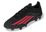 Botas de fútbol adidas F50 Pro FG de terreno firme para hombre - Negro/Rojo