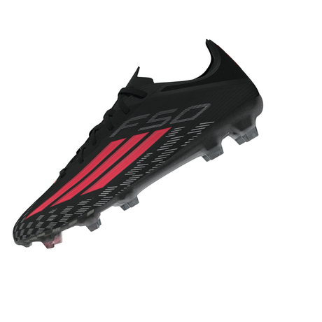 Botas de fútbol adidas F50 Pro FG de terreno firme para hombre - Negro/Rojo