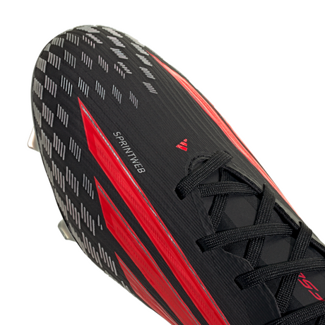 Botas de fútbol adidas F50 Pro FG de terreno firme para hombre - Negro/Rojo