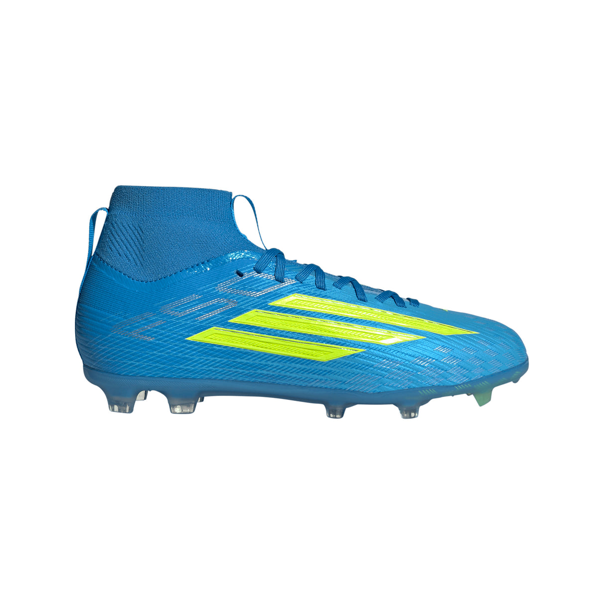 adidas F50 Elite Mid Cut FG Firm Ground Youth Soccer Cleats - Blue/Yellow/Aqua