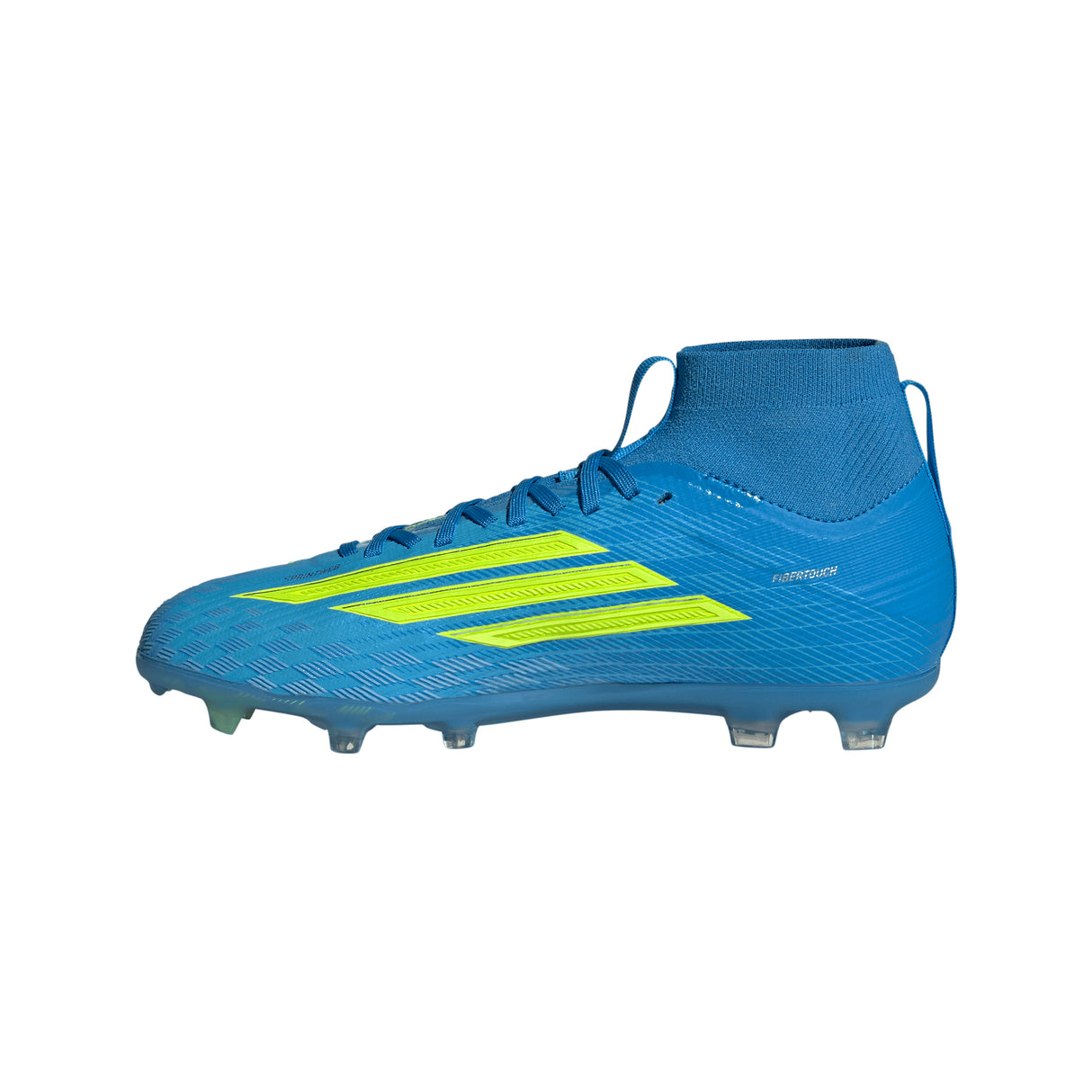 adidas F50 Elite Mid Cut FG Firm Ground Youth Soccer Cleats - Blue/Yellow/Aqua