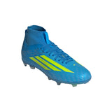 adidas F50 Elite Mid Cut FG Firm Ground Youth Soccer Cleats - Blue/Yellow/Aqua