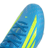 adidas F50 Elite Mid Cut FG Firm Ground Youth Soccer Cleats - Blue/Yellow/Aqua