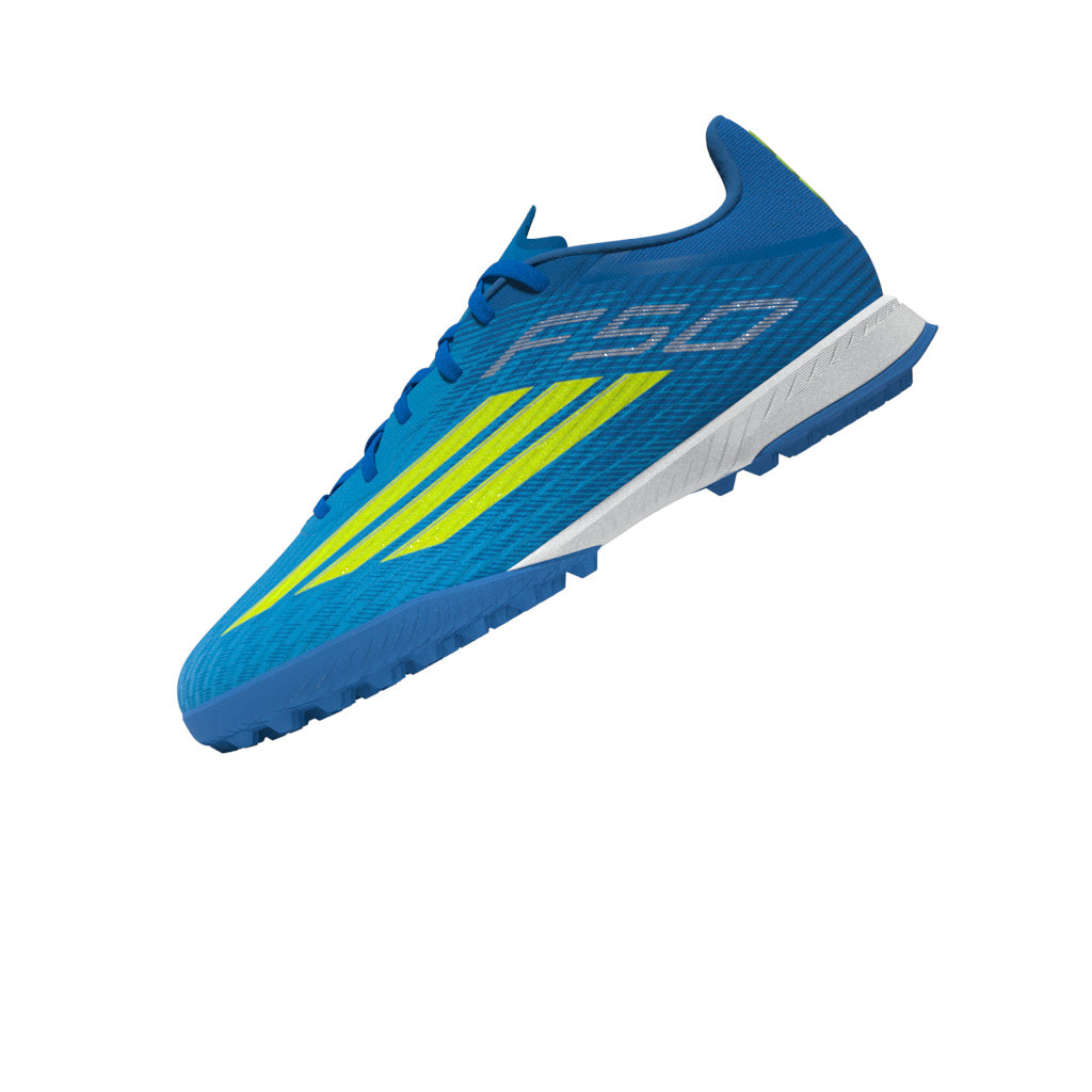 adidas F50 League TF Turf Men's Soccer Cleats - Blue/Yellow/Aqua