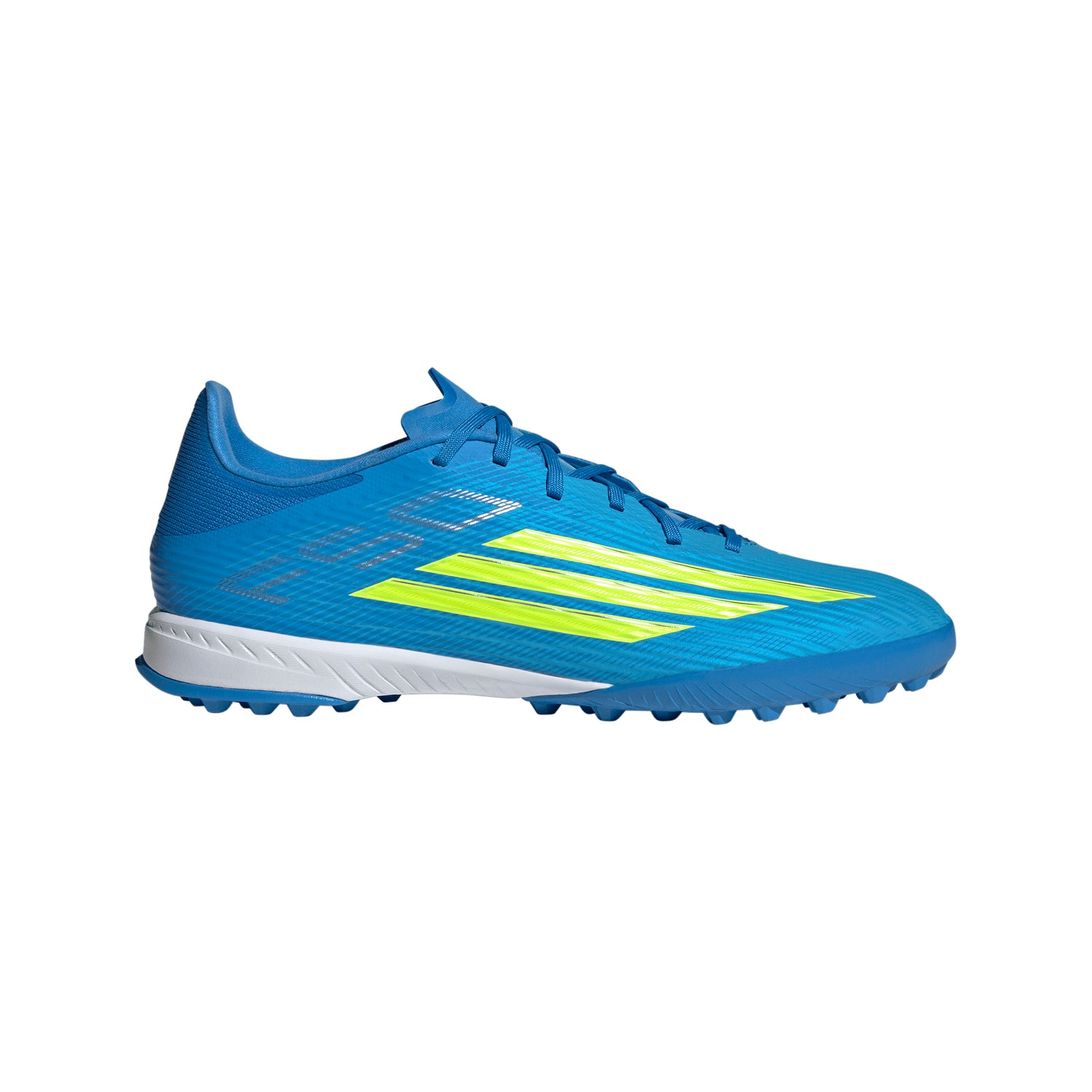 adidas F50 League TF Turf Men's Soccer Cleats - Blue/Yellow/Aqua