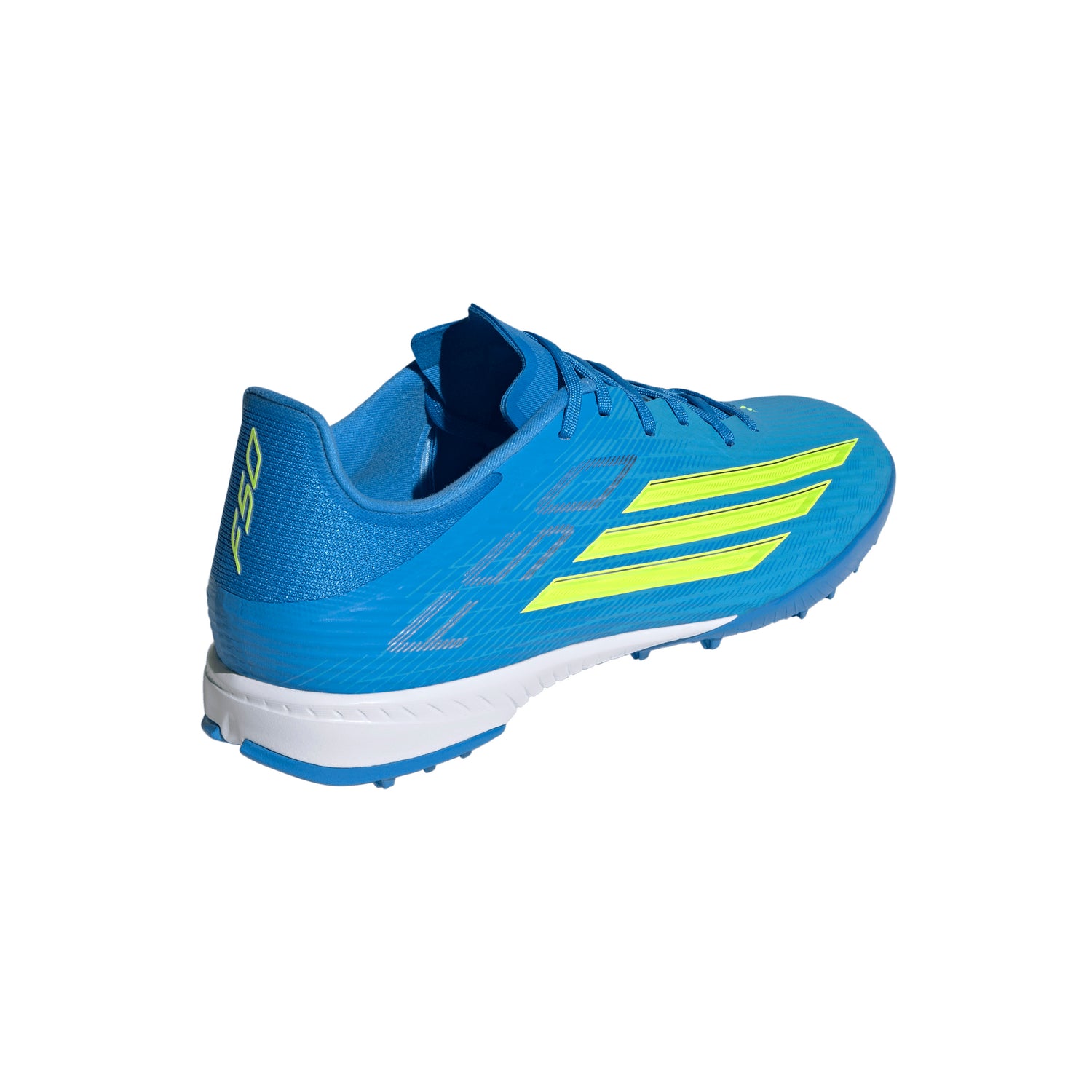 adidas F50 League TF Turf Men's Soccer Cleats - Blue/Yellow/Aqua