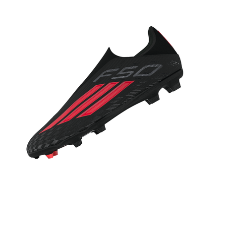 Tacos de fútbol para hombre adidas F50 League sin cordones FG/MG para terreno firme / múltiples superficies - Negro/Rojo