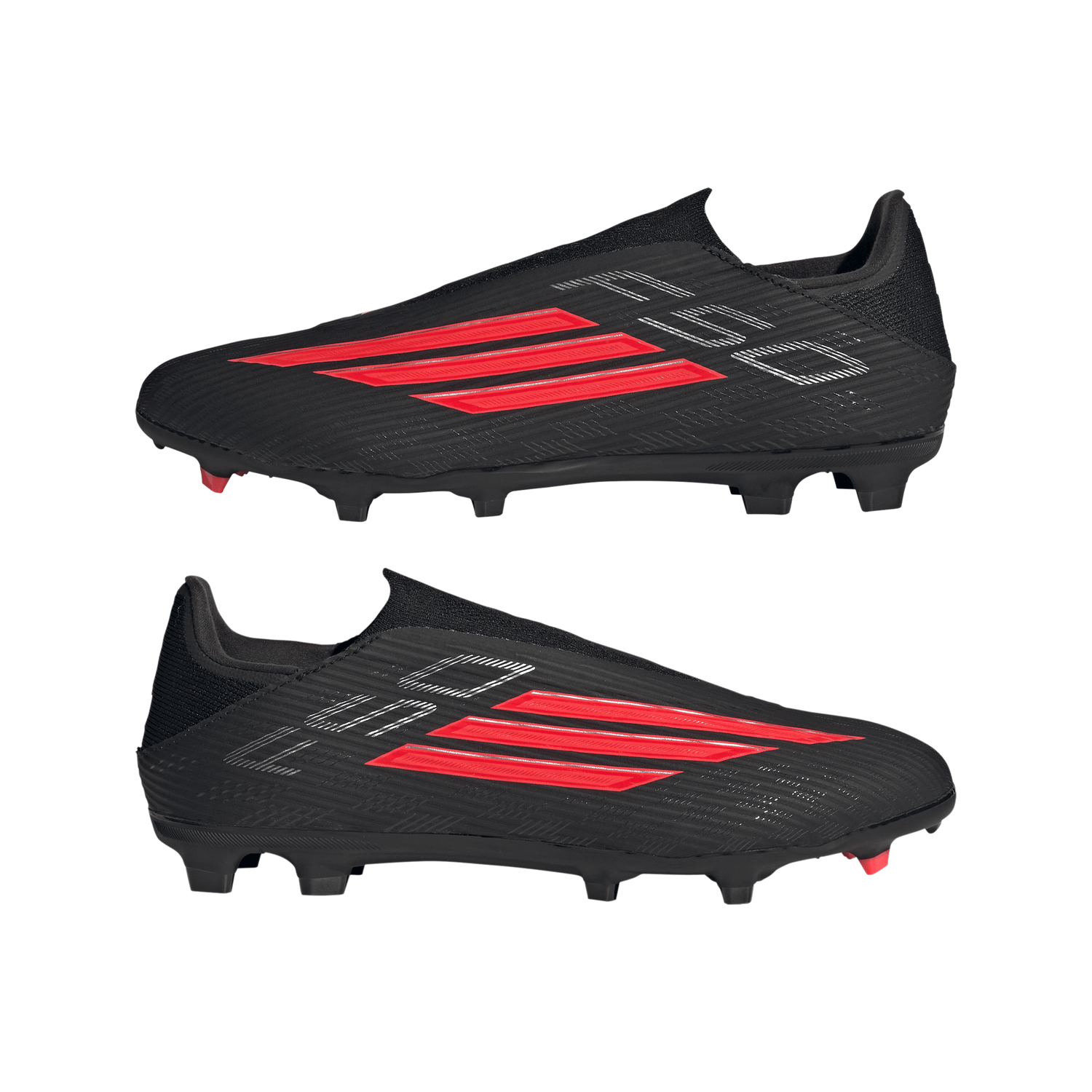 Tacos de fútbol para hombre adidas F50 League sin cordones FG/MG para terreno firme / múltiples superficies - Negro/Rojo