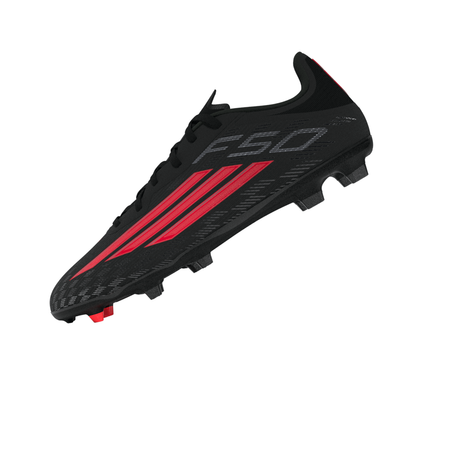 Botines de fútbol adidas F50 League FG/MG para terreno firme/múltiple para hombre - Negro/Rojo
