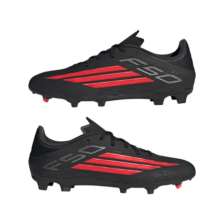 Botines de fútbol adidas F50 League FG/MG para terreno firme/múltiple para hombre - Negro/Rojo