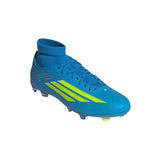 adidas F50 League Mid Cut FG/MG Firm Ground/Multi Ground Men's Soccer Cleats - Blue/Yellow/Aqua