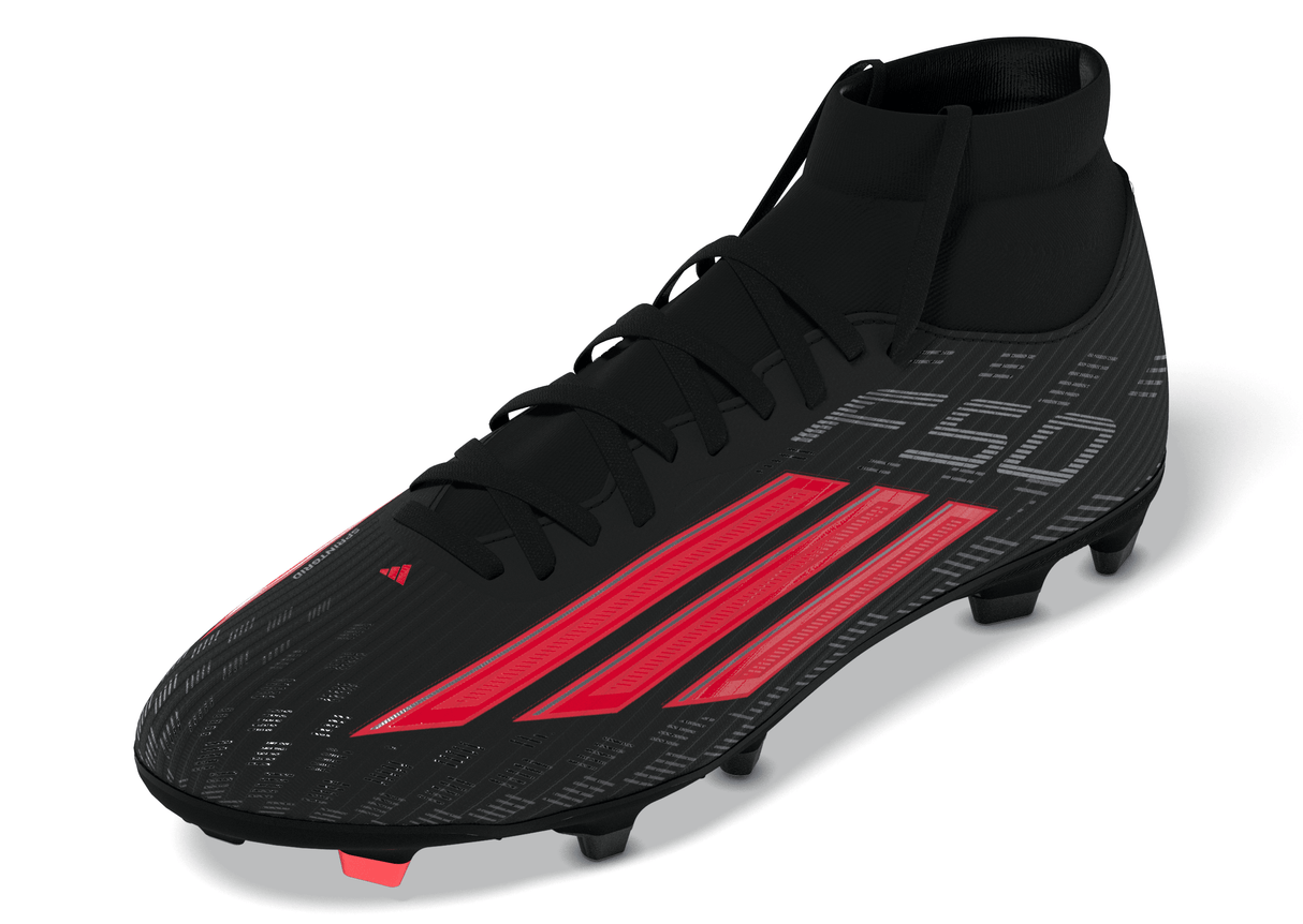 adidas F50 League Mid Cut FG/MG Tacos de fútbol para hombre (terreno firme/multiterreno) - Negro/
