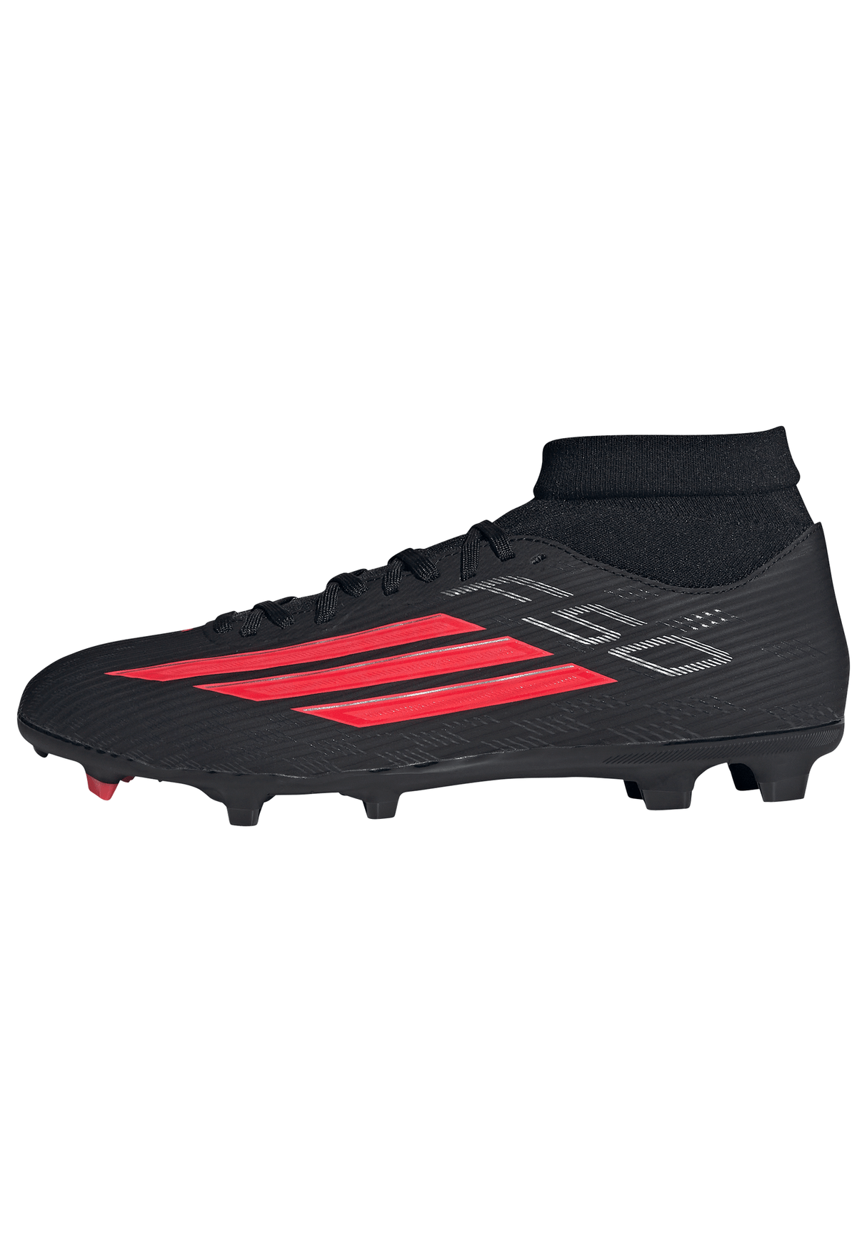 adidas F50 League Mid Cut FG/MG Tacos de fútbol para hombre (terreno firme/multiterreno) - Negro/