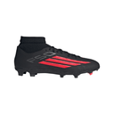 adidas F50 League Mid Cut FG/MG Tacos de fútbol para hombre (terreno firme/multiterreno) - Negro/