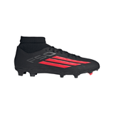 adidas F50 League Mid Cut FG/MG Tacos de fútbol para hombre (terreno firme/multiterreno) - Negro/