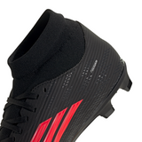 adidas F50 League Mid Cut FG/MG Tacos de fútbol para hombre (terreno firme/multiterreno) - Negro/
