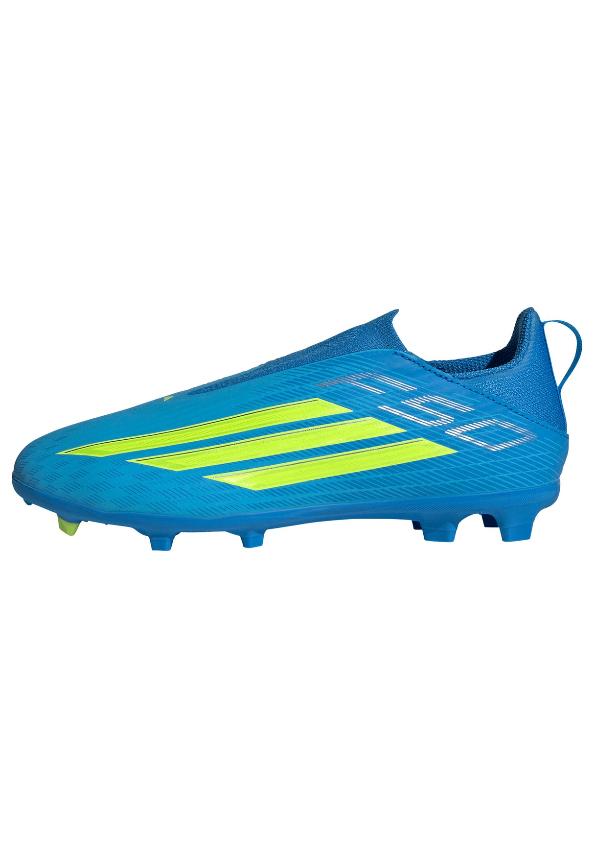 adidas F50 League Laceless FG/MG Firm Ground/Multi Ground Youth Soccer Cleats - Blue/Yellow/Aqua