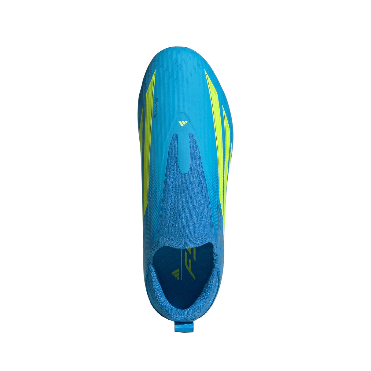 adidas F50 League Laceless FG/MG Firm Ground/Multi Ground Youth Soccer Cleats - Blue/Yellow/Aqua