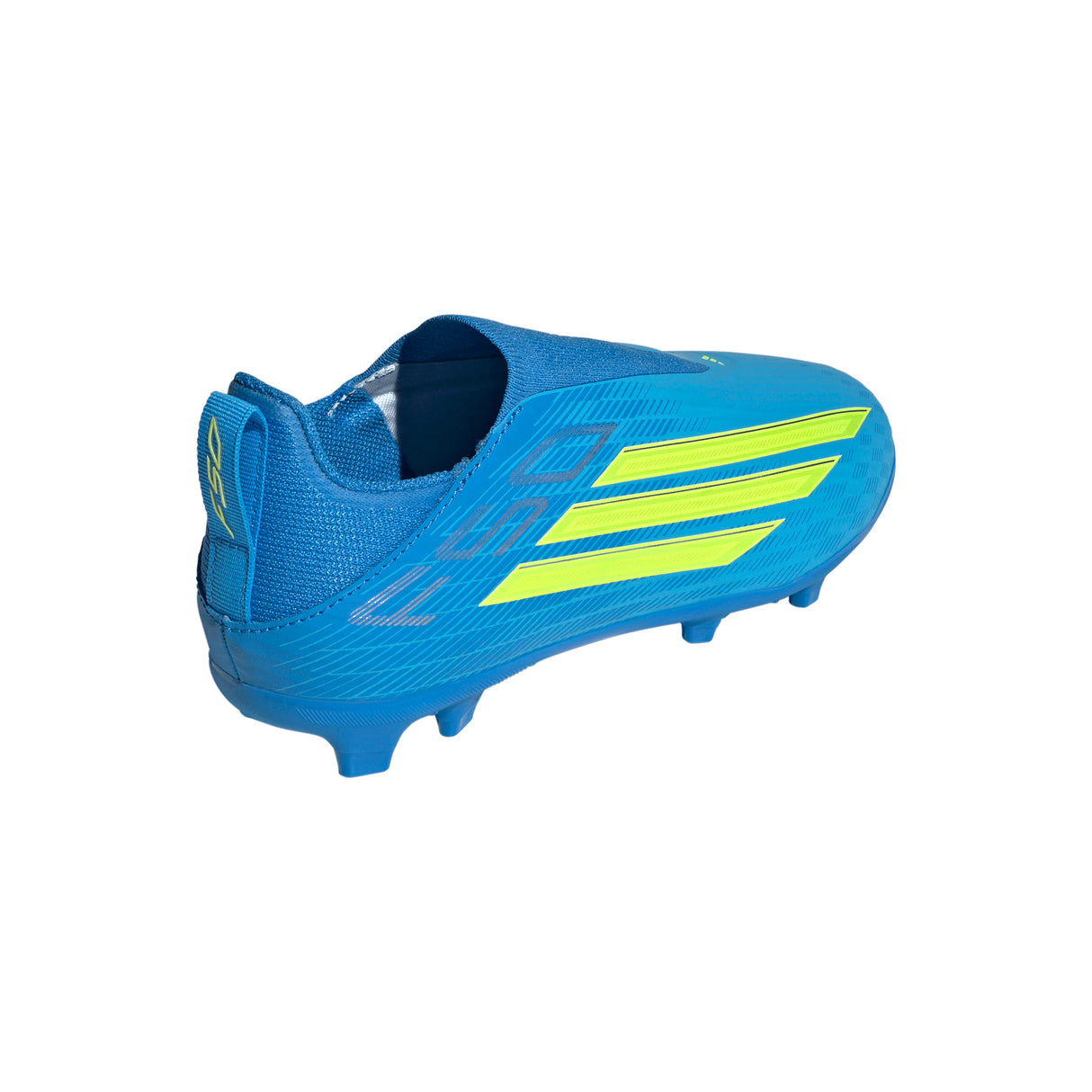 adidas F50 League Laceless FG/MG Firm Ground/Multi Ground Youth Soccer Cleats - Blue/Yellow/Aqua