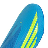 adidas F50 League Laceless FG/MG Firm Ground/Multi Ground Youth Soccer Cleats - Blue/Yellow/Aqua