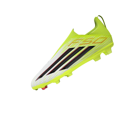 adidas F50 League Laceless FG/MG Firm Ground/Multi Ground Youth Soccer Cleats - Yellow/Black/Red