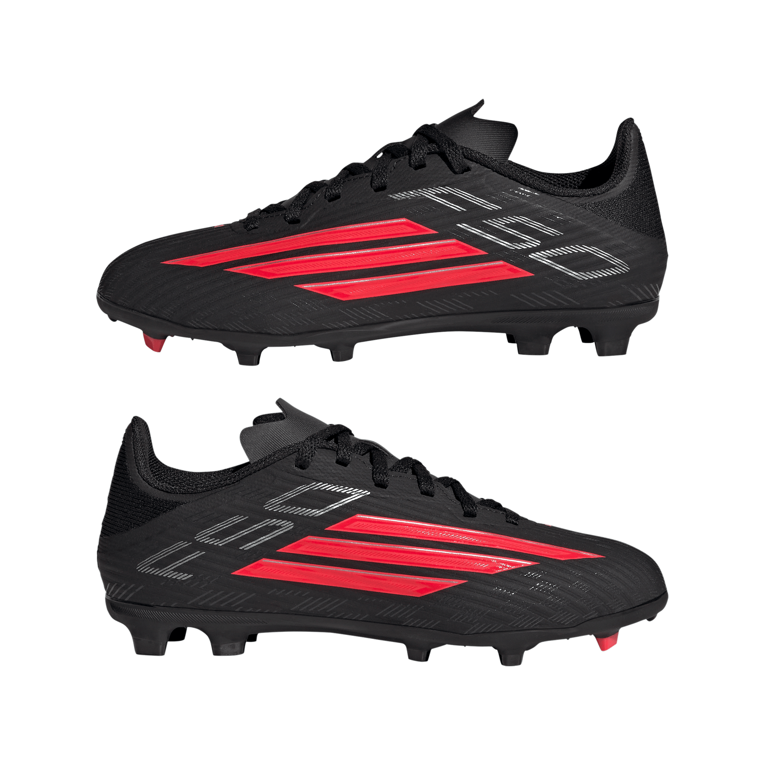adidas F50 League FG/MG Firm Ground / Multi Ground Youth Soccer Cleats - Black/Red