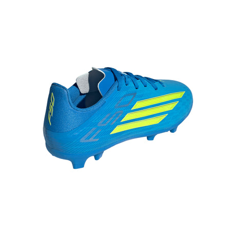 adidas F50 League FG/MG Firm Ground/Multi Ground Youth Soccer Cleats - Blue/Yellow/Aqua