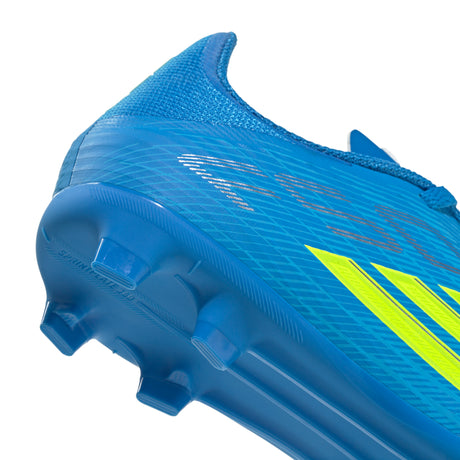adidas F50 League FG/MG Firm Ground/Multi Ground Youth Soccer Cleats - Blue/Yellow/Aqua