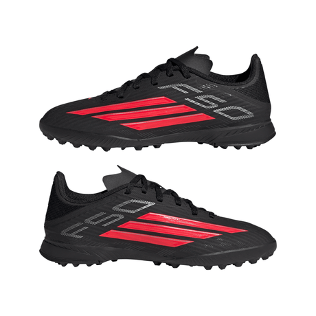 adidas F50 League TF Turf Youth Soccer Cleats - Black/Red