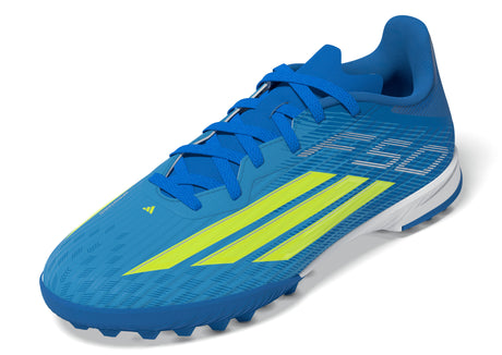 adidas F50 League TF Turf Youth Soccer Cleats - Blue/Yellow/Aqua
