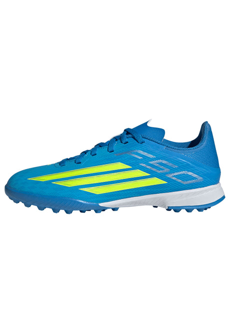 adidas F50 League TF Turf Youth Soccer Cleats - Blue/Yellow/Aqua