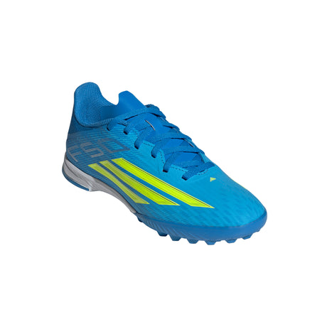 adidas F50 League TF Turf Youth Soccer Cleats - Blue/Yellow/Aqua