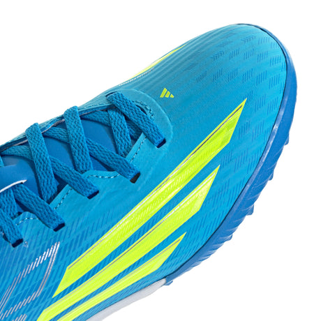 adidas F50 League TF Turf Youth Soccer Cleats - Blue/Yellow/Aqua